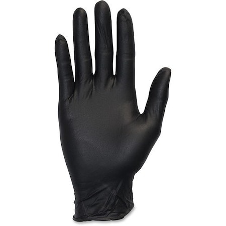 The Safety Zone GNEP-K, Disposable Gloves, 4.25 mil Palm, Nitrile, Powder-Free, XL, 100 PK, Black SZNGNEPXLK